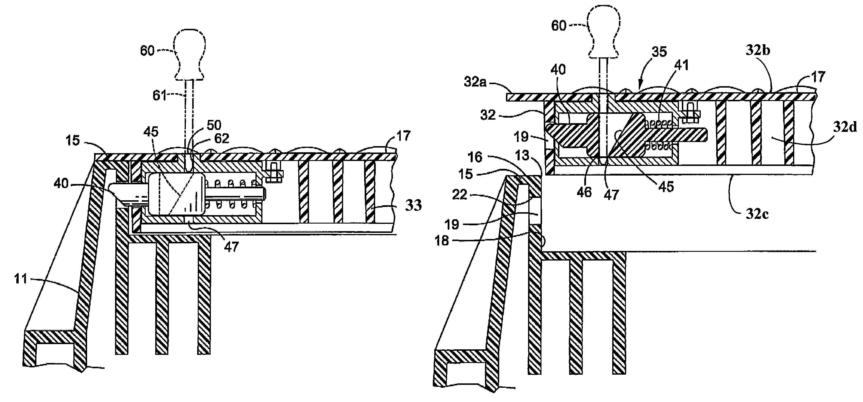 Subgrade vault with latching cover