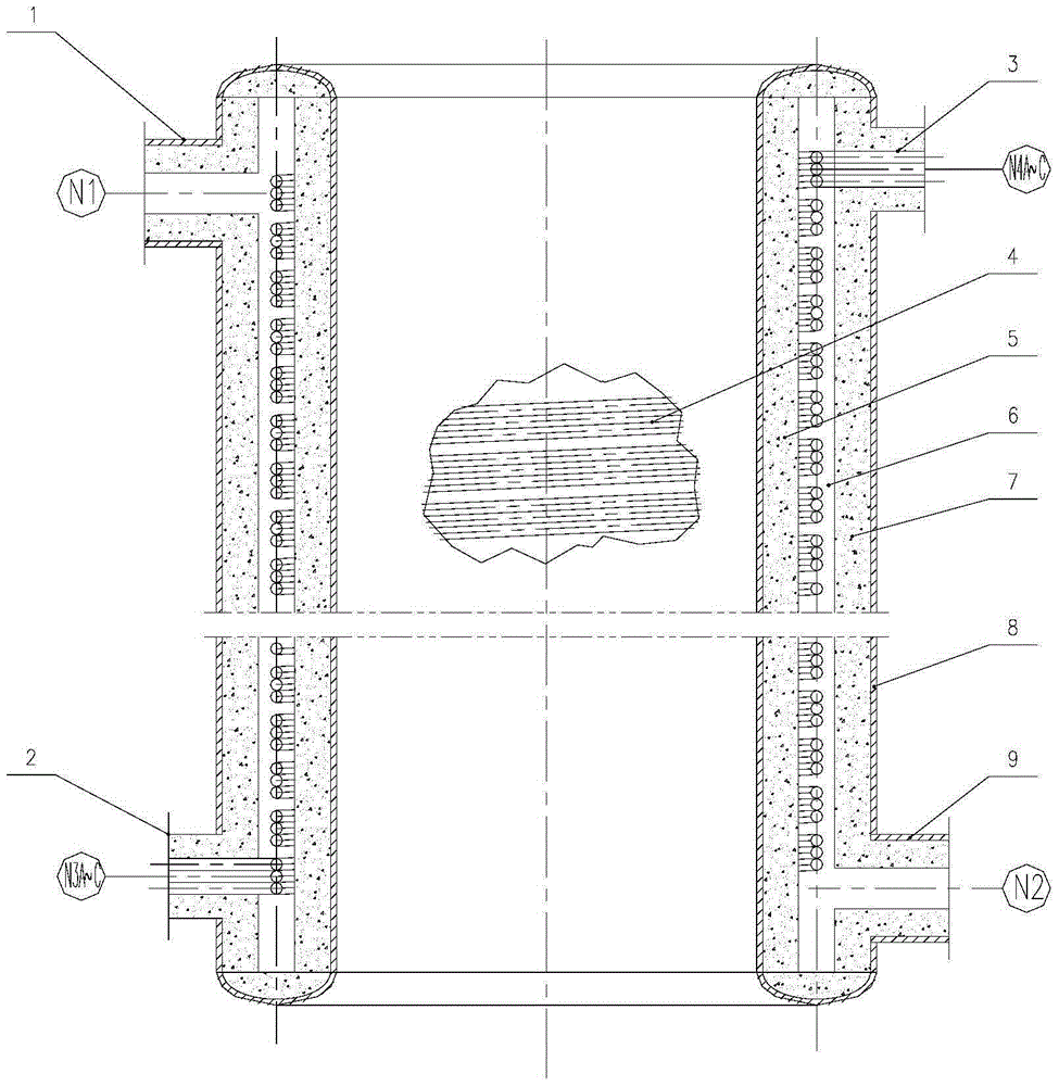 Coil pipe type coal pyrolysis device