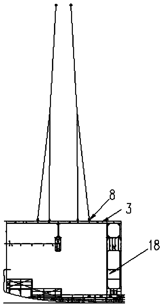 Hoisting process for general section of warehouse deck of orange juice ship