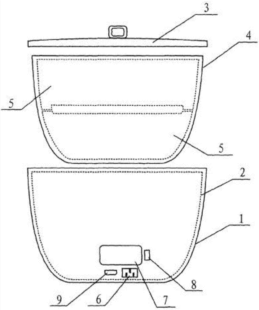 Portable multi-layer heating mess tin