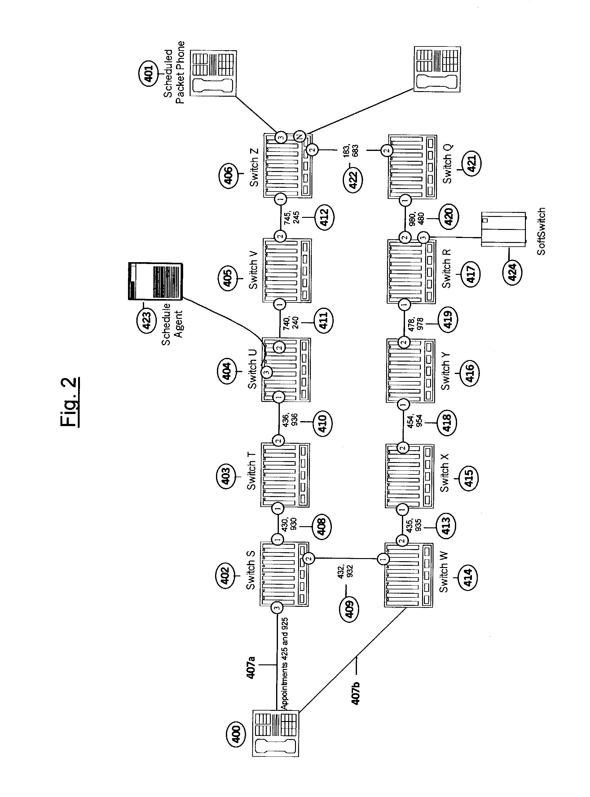 Generation of redundant scheduled network paths using a branch and merge technique