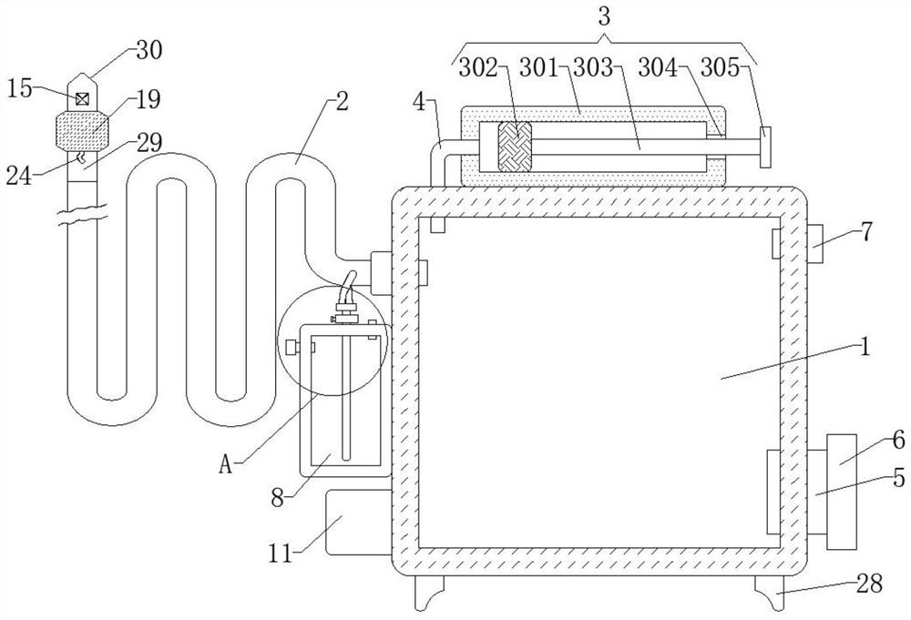 Drainage device self-cleaning system for gastrointestinal nursing