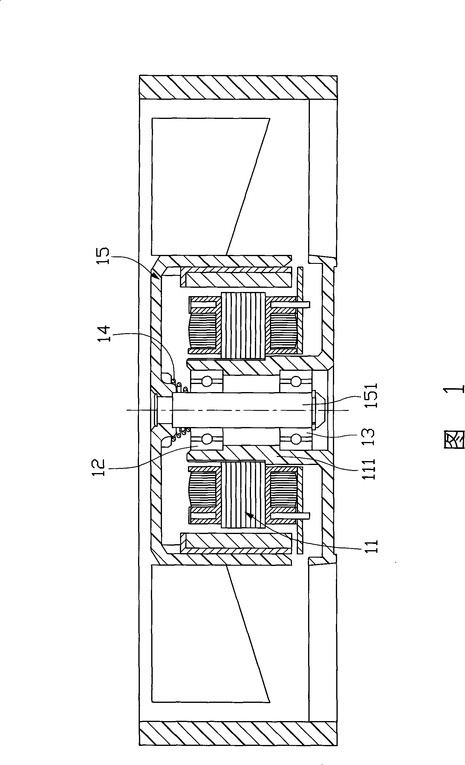 Motor bearing structure