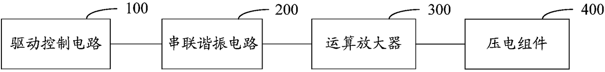 Resonance compensating circuit and method of piezoelectric assembly