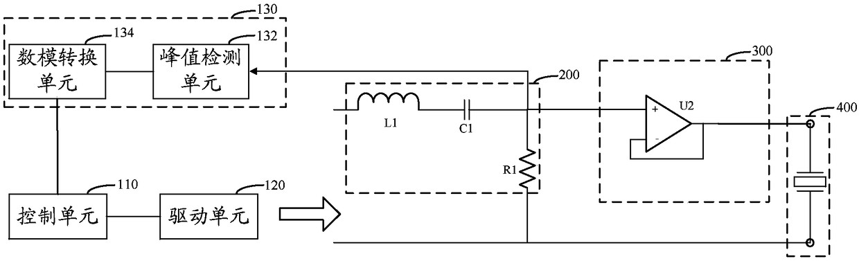 Resonance compensating circuit and method of piezoelectric assembly