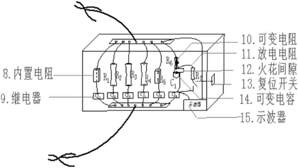 Test device and test method capable of simulating insulation resistors and absorption procedures of different appliances