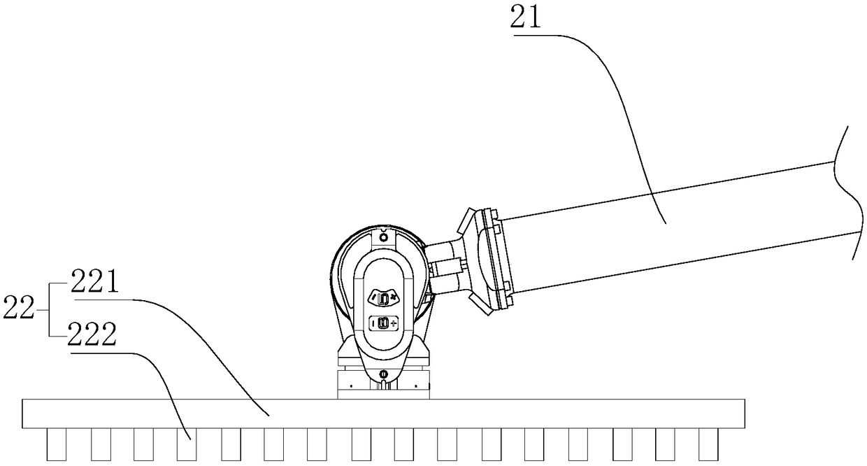 Automatic laying production line for preformed piece at wind power blade root and control method