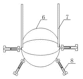 Device for reinforcing tower crane in coastal zone