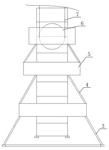 Device for reinforcing tower crane in coastal zone