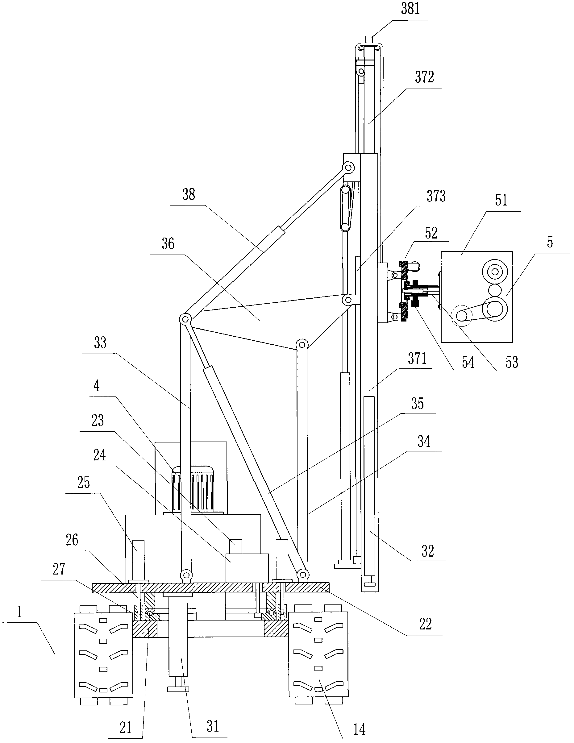 Building wall construction robot