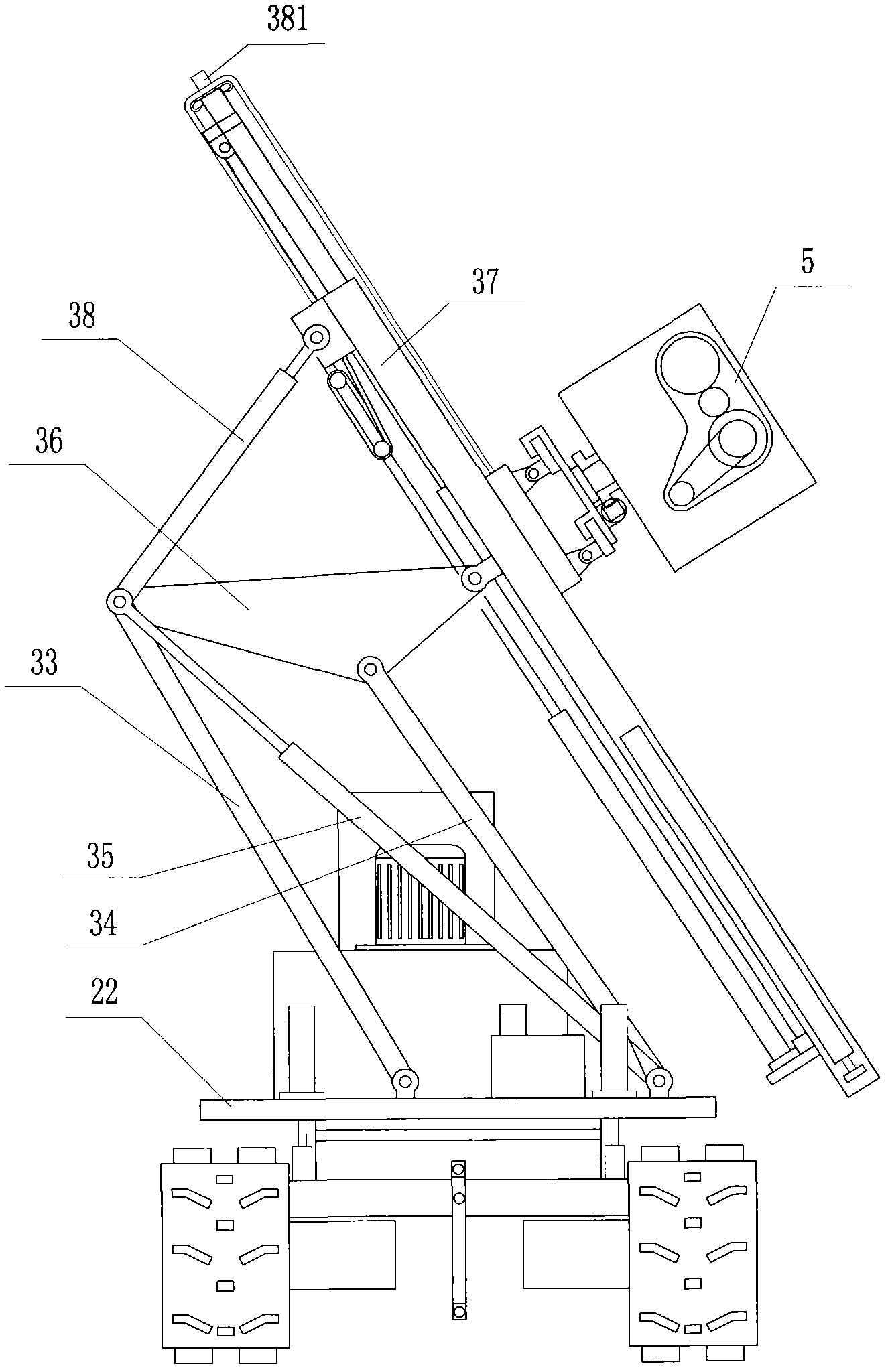 Building wall construction robot