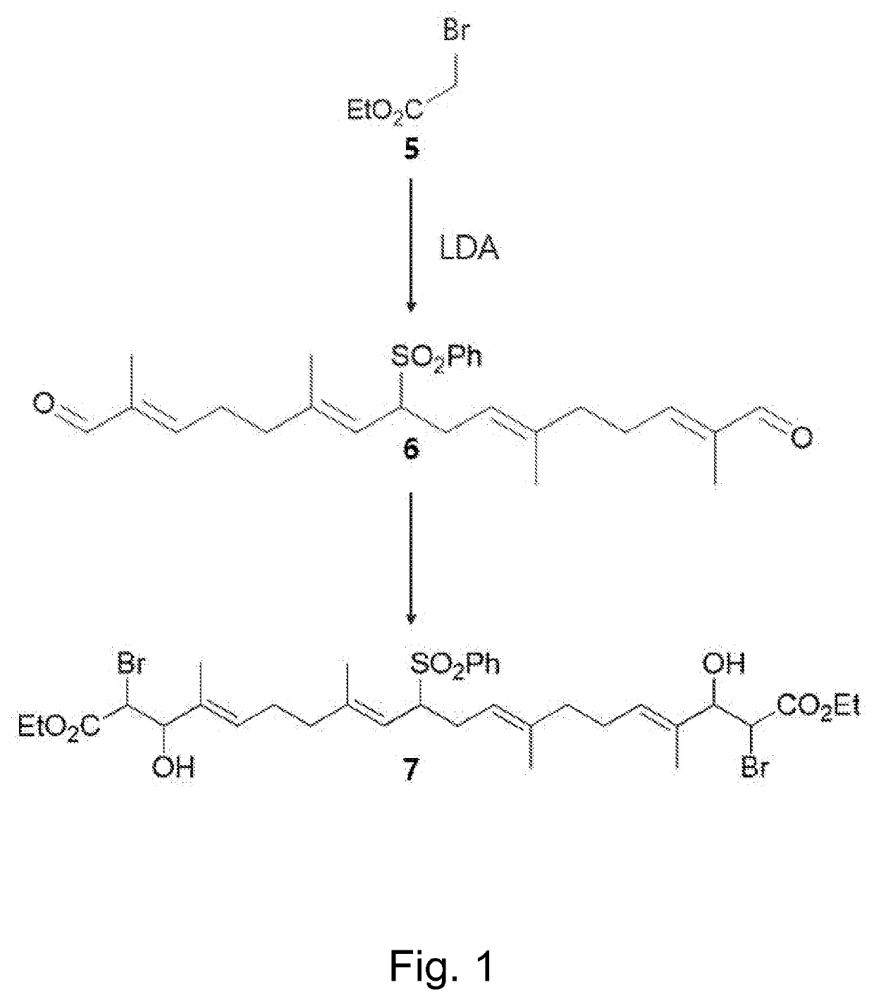 Novel intermediate compound for manufacturing bixin ethyl ester and method of manufacturing the same