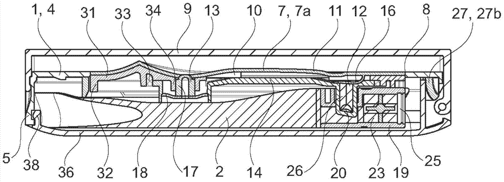 Unit for dispensing product comprising housing and cassette