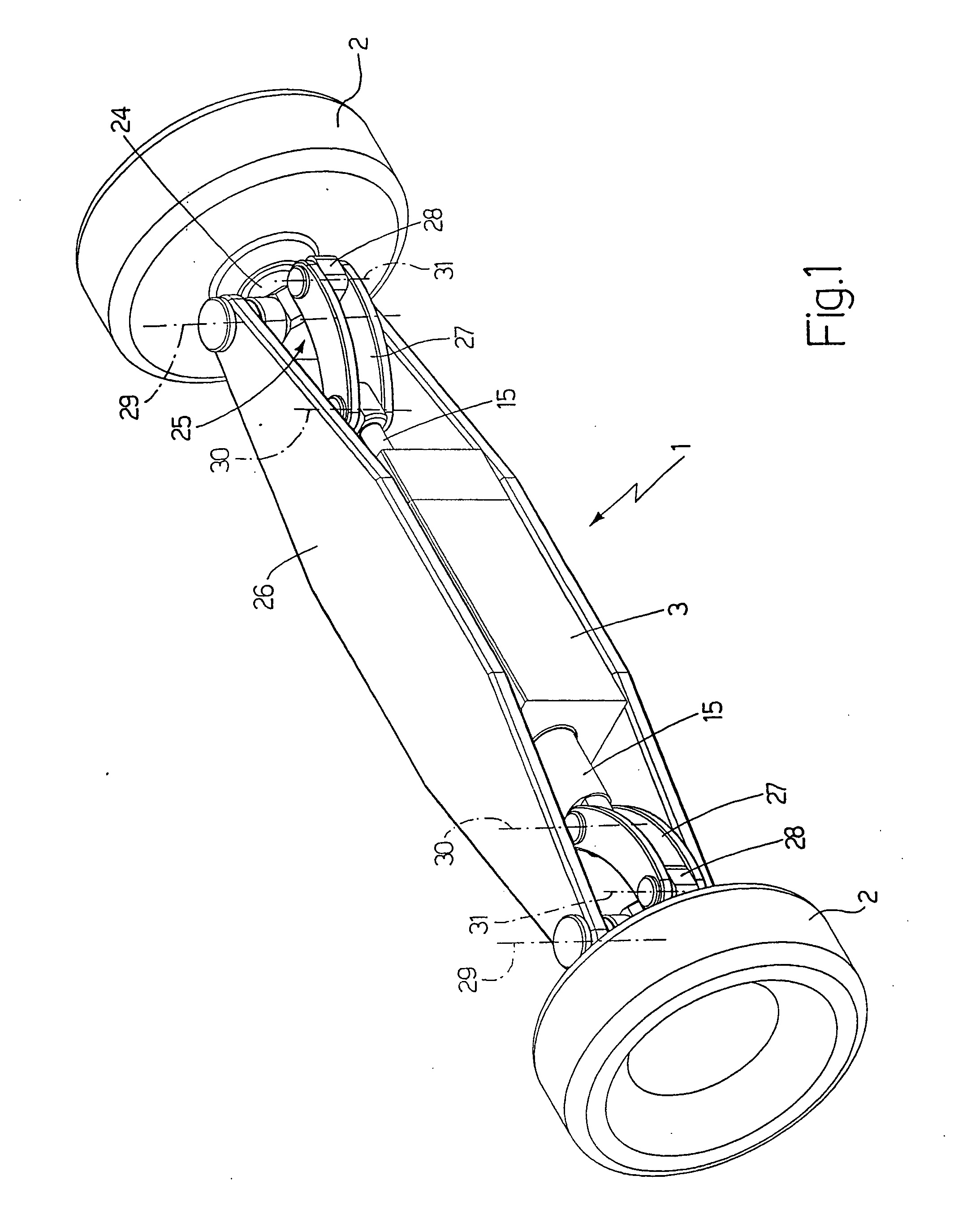 Steering unit for an electric vehicle