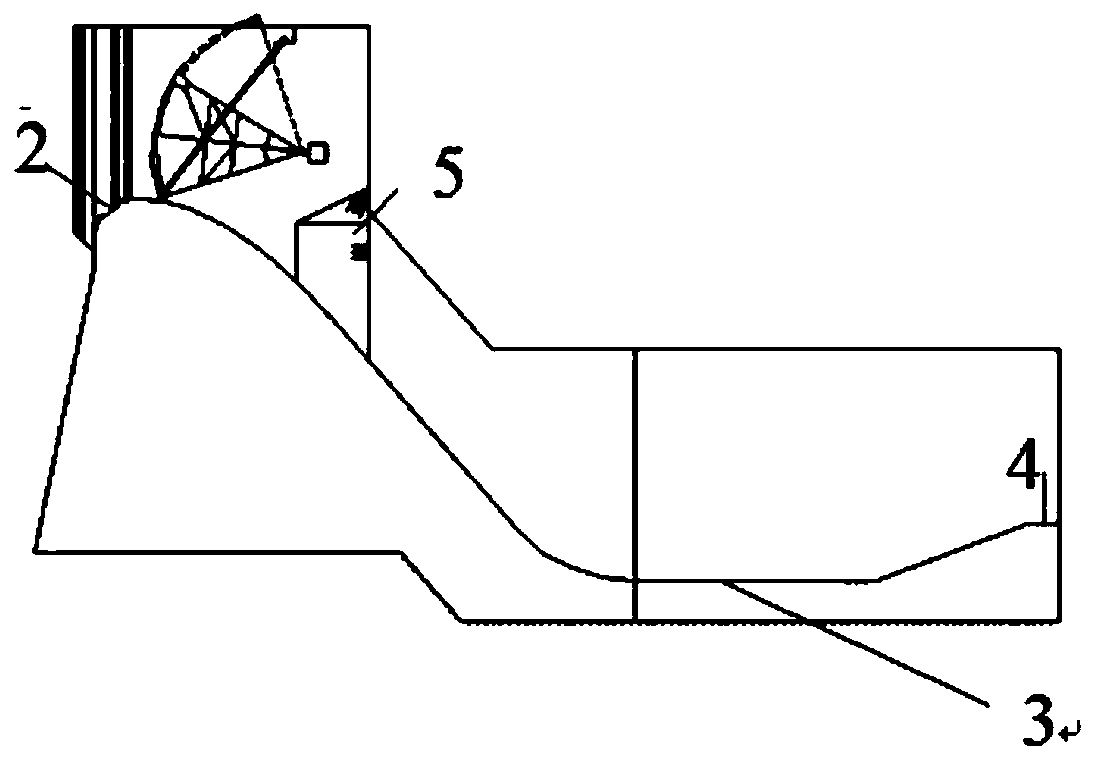 Flood discharge and energy dissipation structure of narrow valley, deep tail water and ultra-large unit width flow curve gravity dam