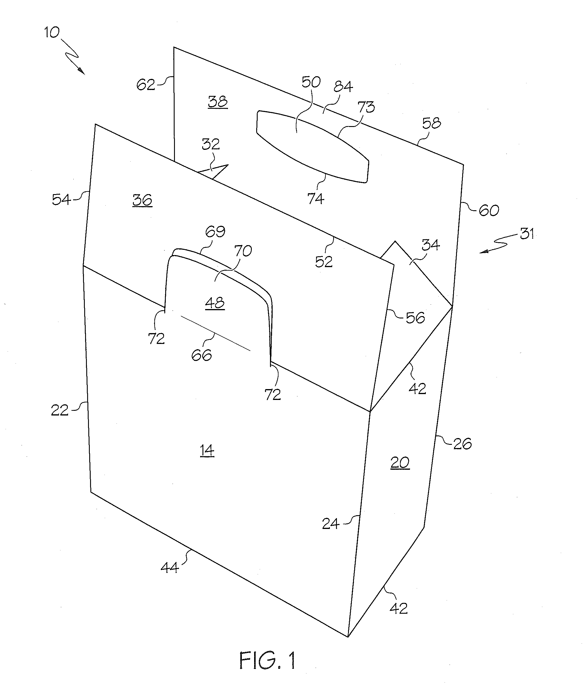 Tab lock closure for a container