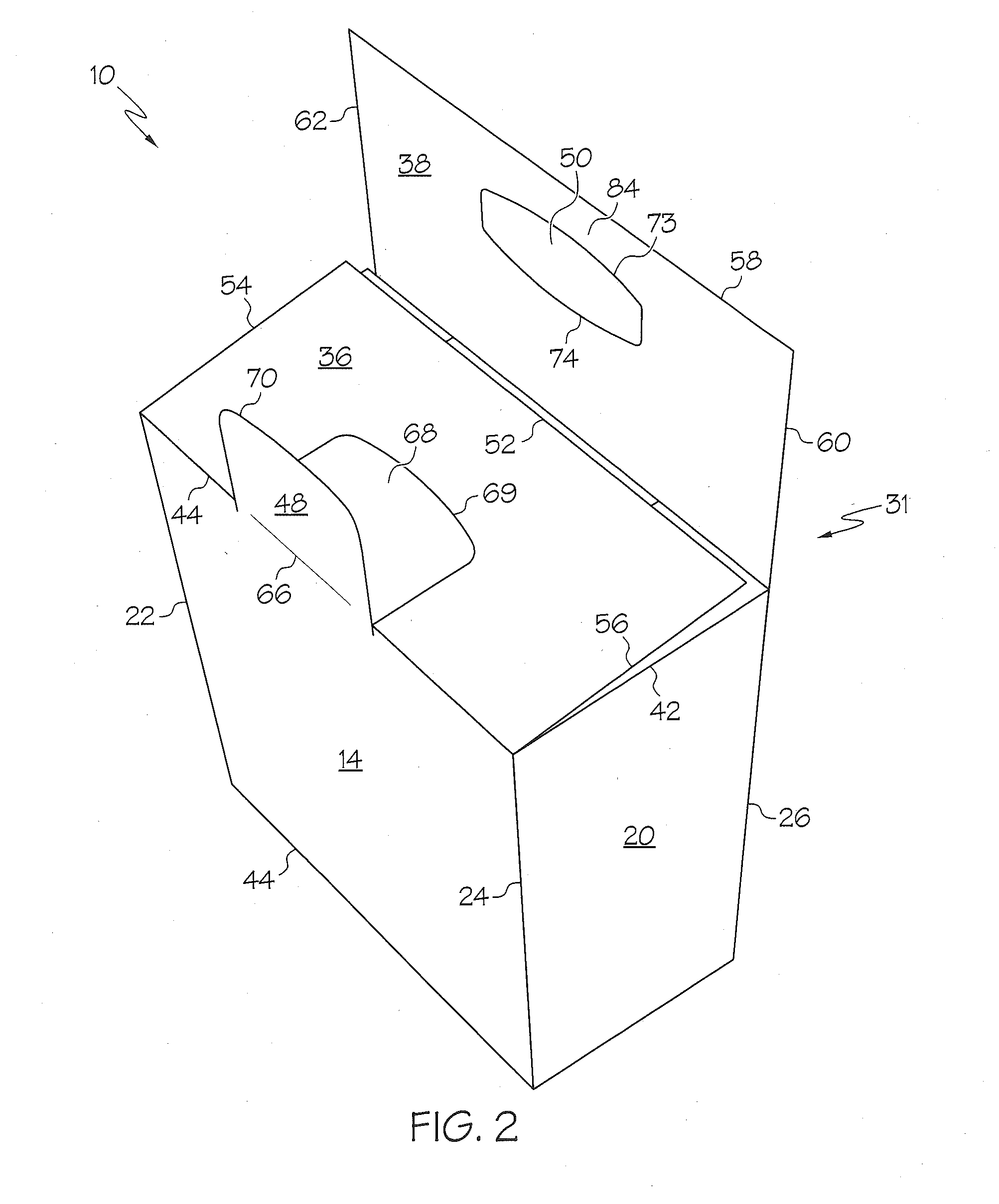 Tab lock closure for a container