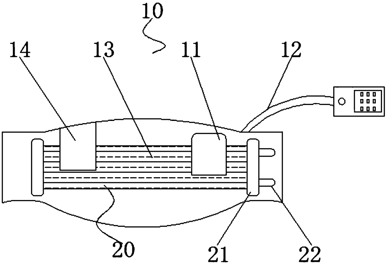 A lumbar vertebral massage waist belt