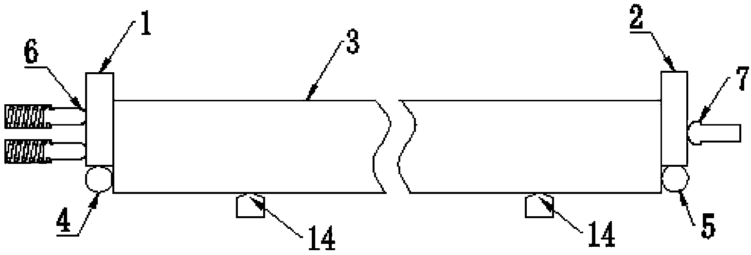 Splicing and fixing structure of block gauges and device utilizing same