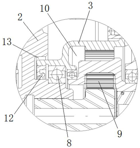 Small and light-weight high-power heavy-load electric wheel lubricating and sealing method and structure