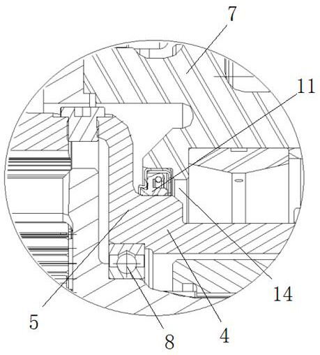 Small and light-weight high-power heavy-load electric wheel lubricating and sealing method and structure