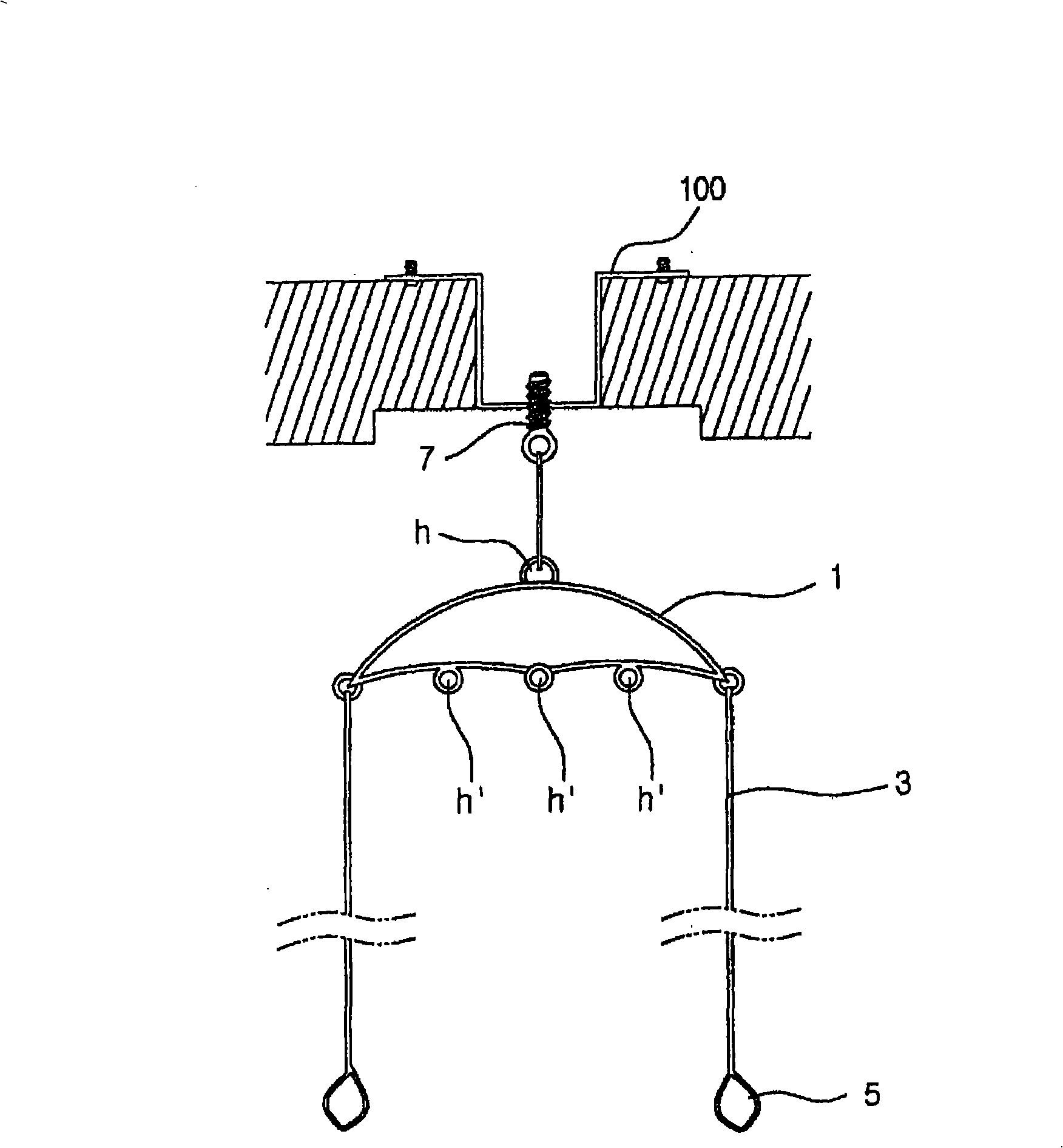 Habilitation treatment suspension device