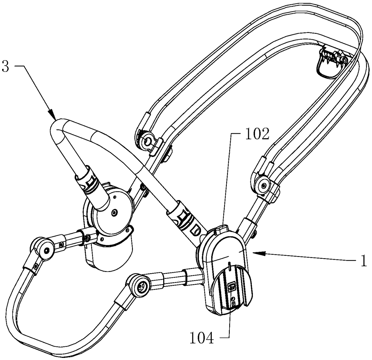 A locking connection structure and a baby carriage