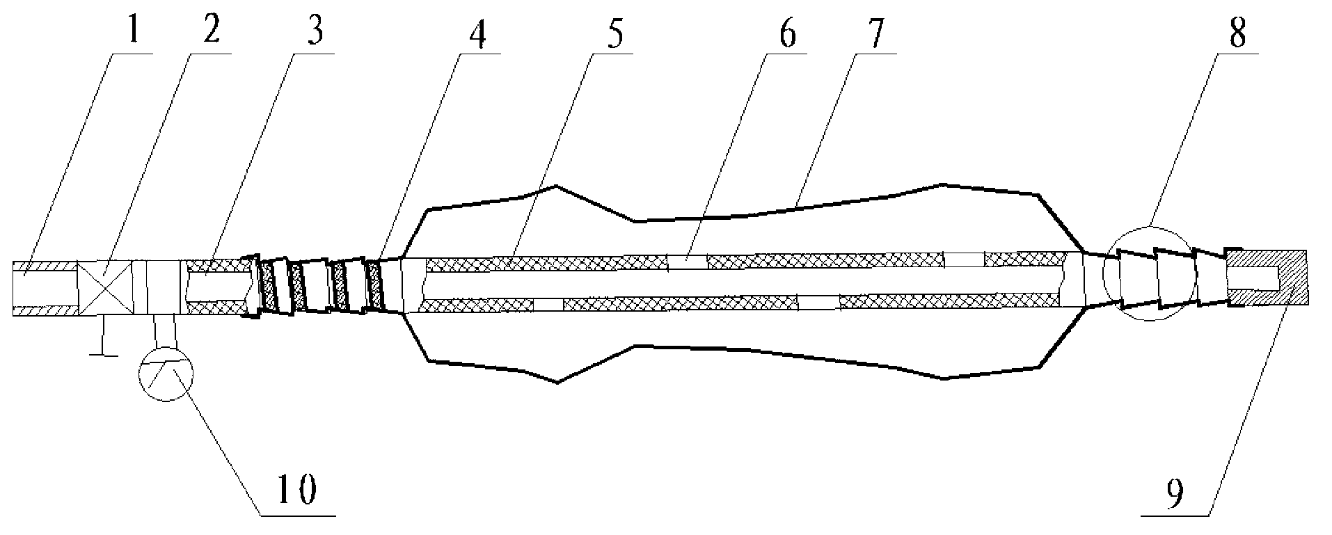 Borehole casing pressure-proof seepage sealing grouting device and process for roadway breaking water burst surrounding rock