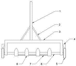 Pushing type seeding device