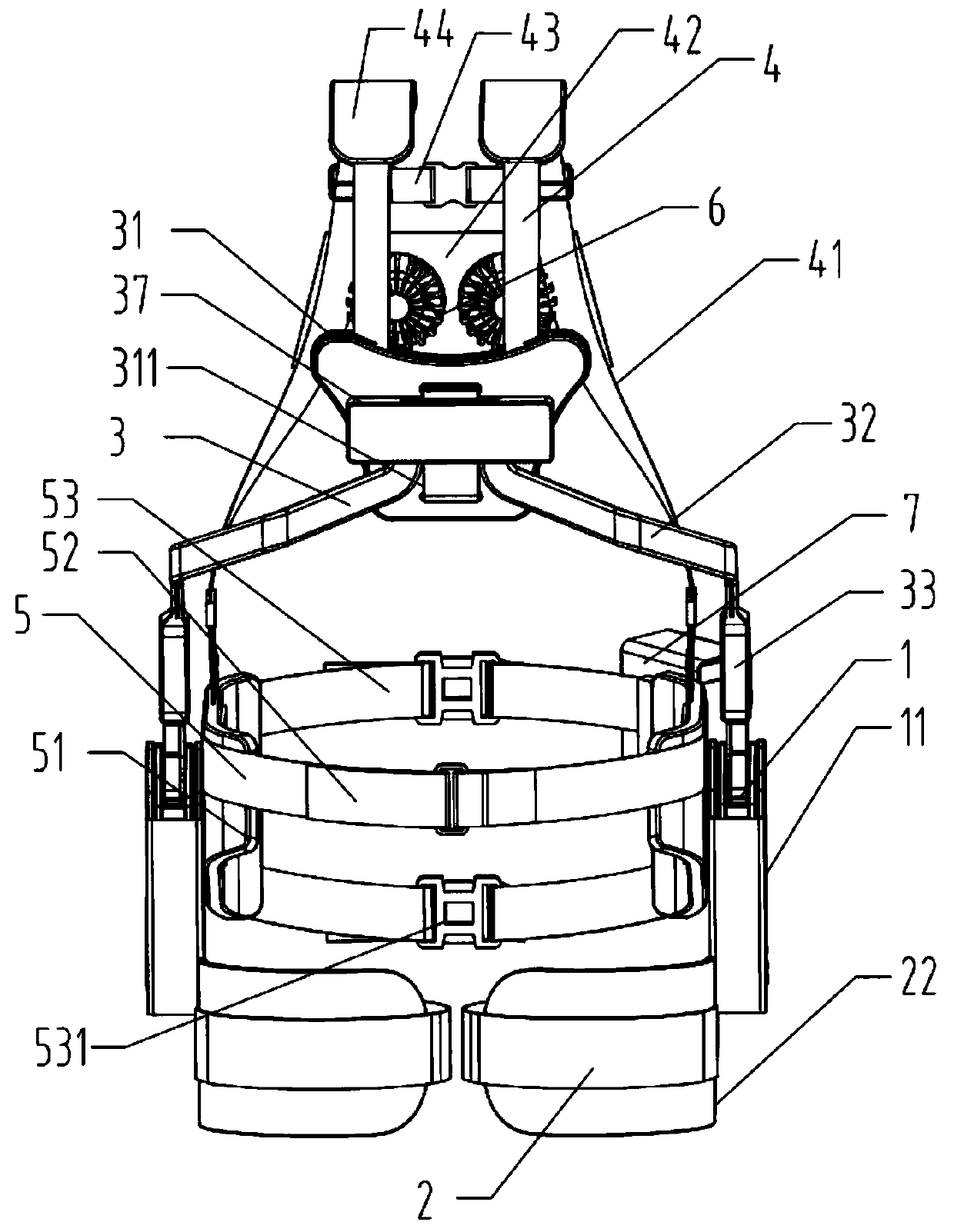 Adjustable energy storage waist hip exoskeleton