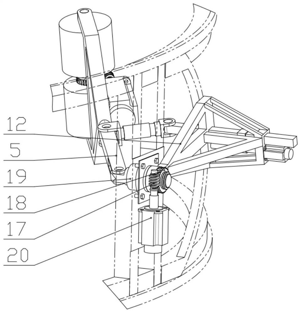 Spiral climbing robot for wind power generation tower