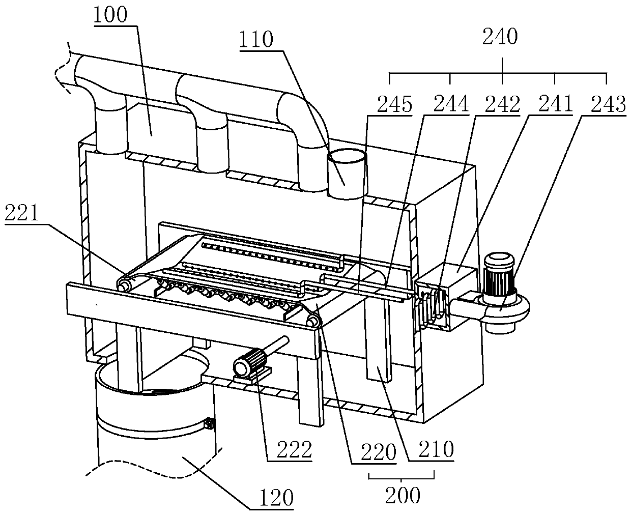 Polyester chip pre-crystallization system