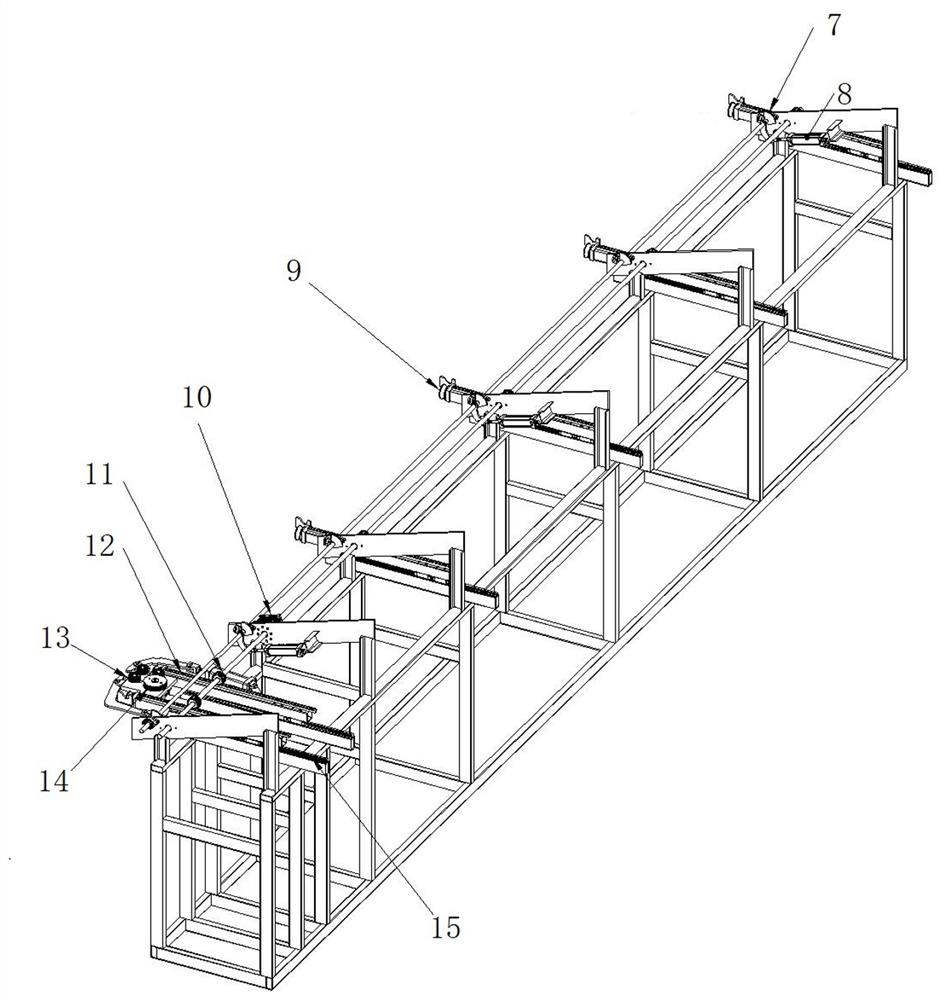 Automatic steel bar penetrating system of steel bar cage seam welder and automatic steel bar penetrating method of steel bar cage seam welder