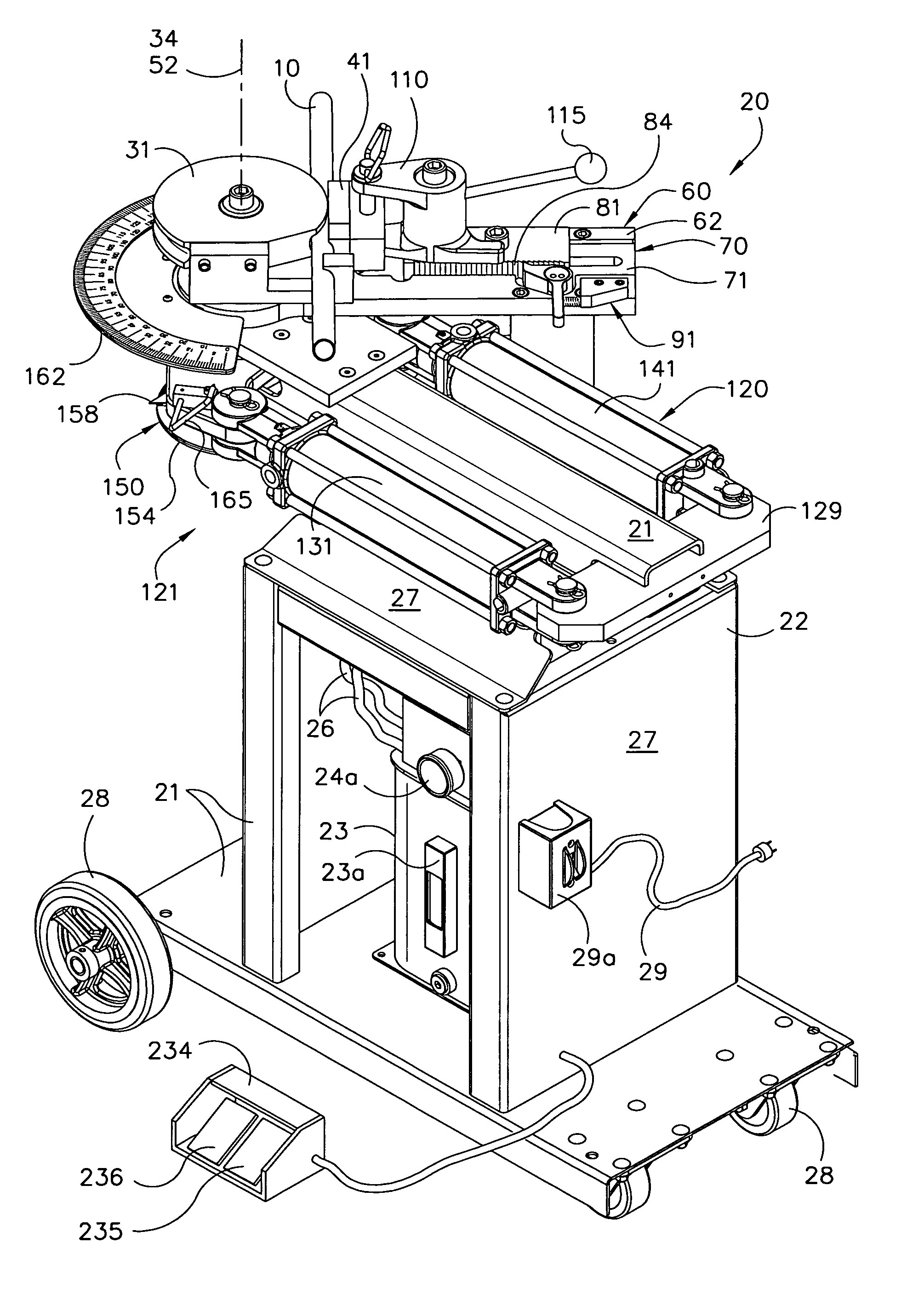 Rotary draw tube bender