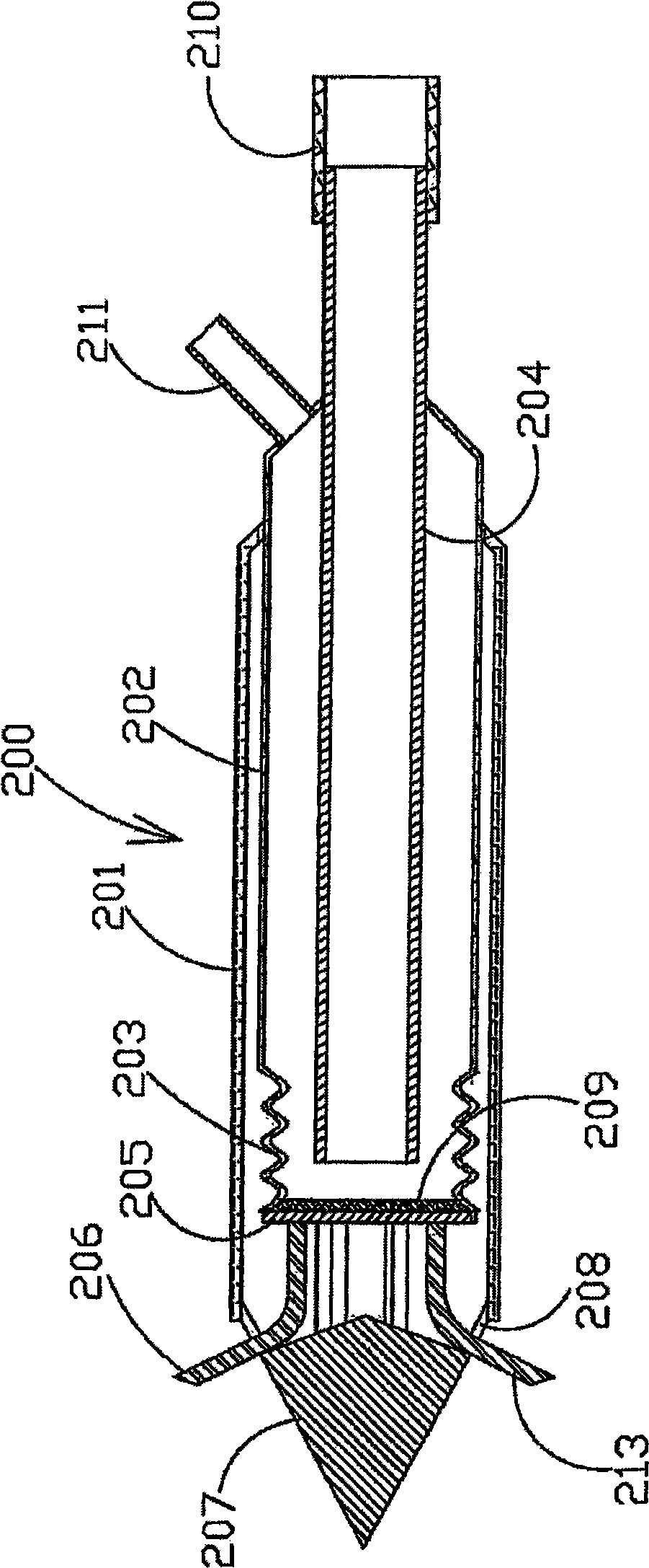 Cryogenic probe for treating enlarged volume of tissue