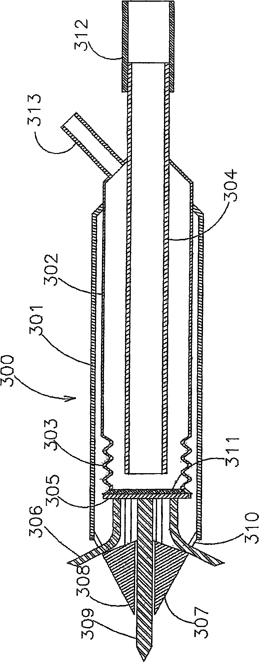 Cryogenic probe for treating enlarged volume of tissue