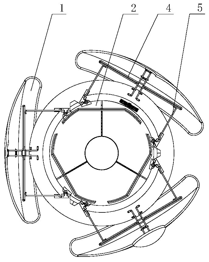 Small unmanned aerial vehicle berthing cabin with cabin door being turned outwards