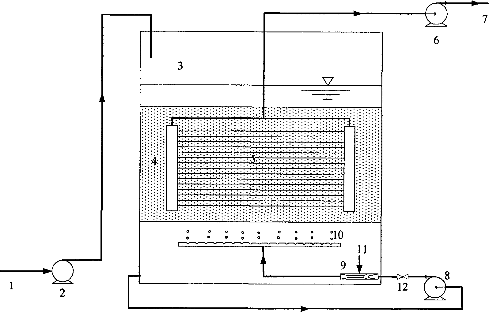 Jet flow film-bioreactor method and device