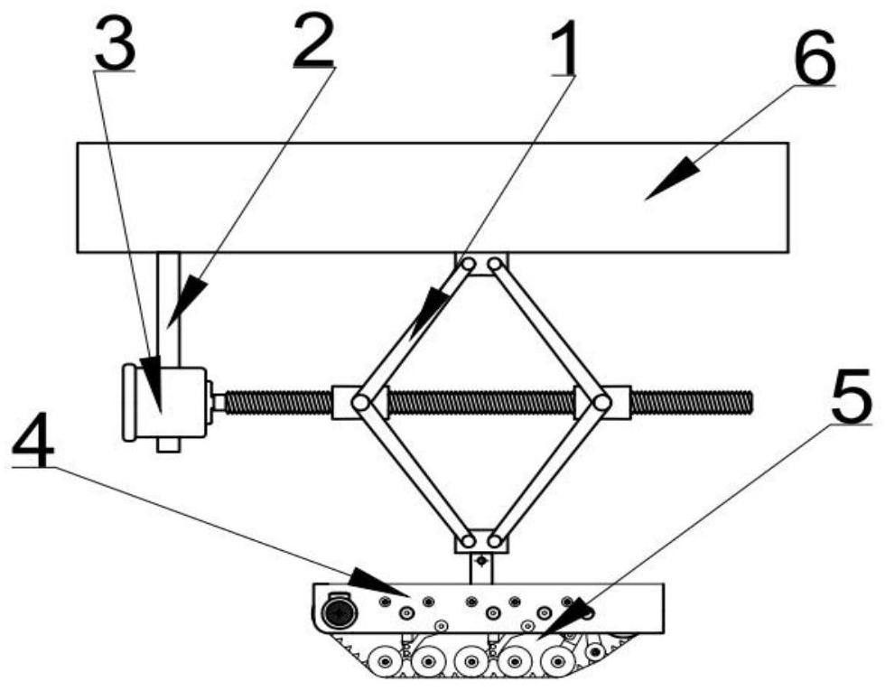 Vehicle-mounted self-rescue crawler belt device