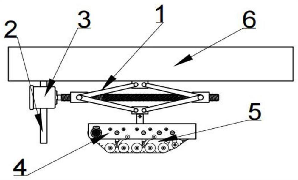 Vehicle-mounted self-rescue crawler belt device