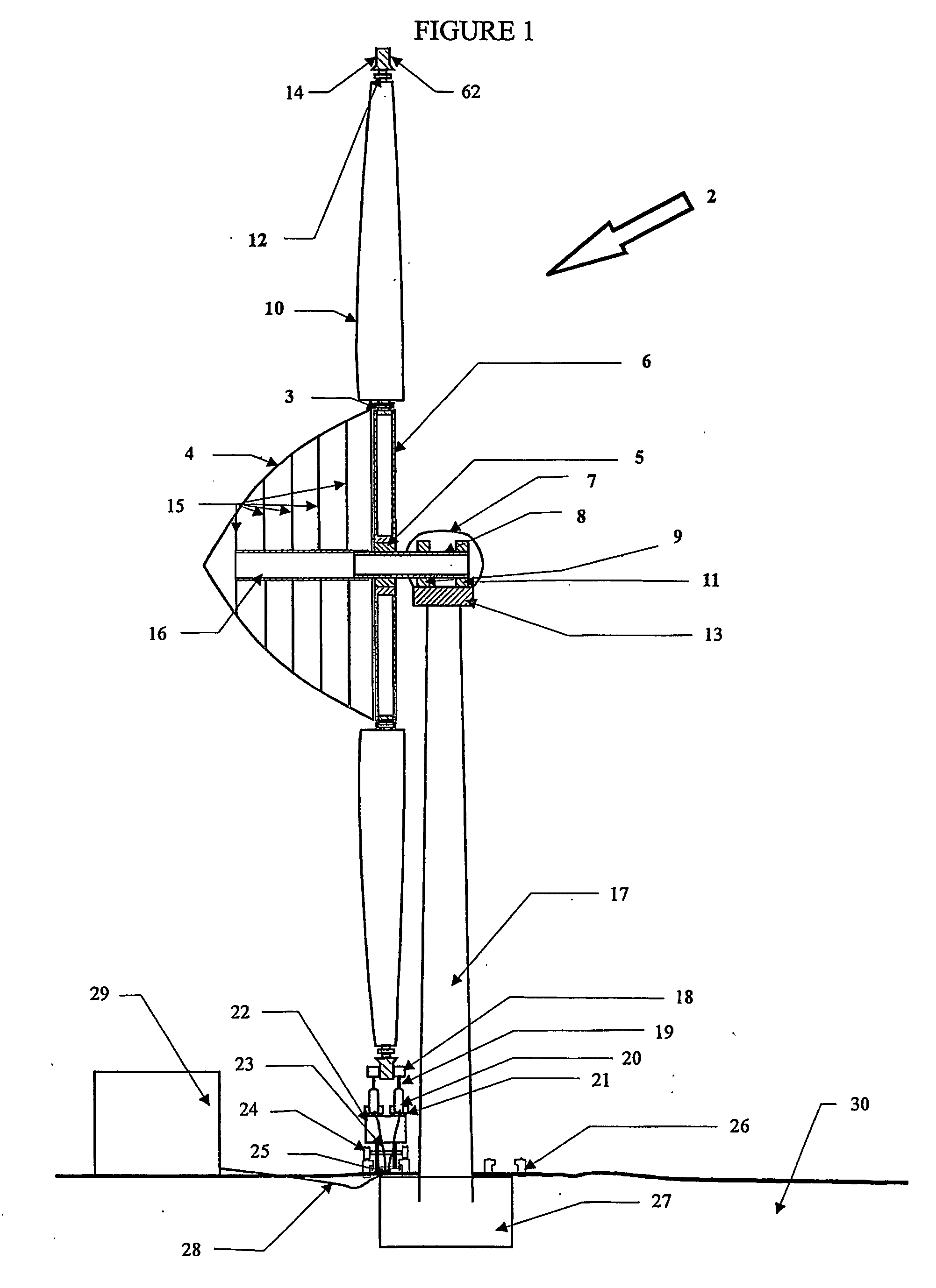 Wind turbine with friction drive power take off on outer rim