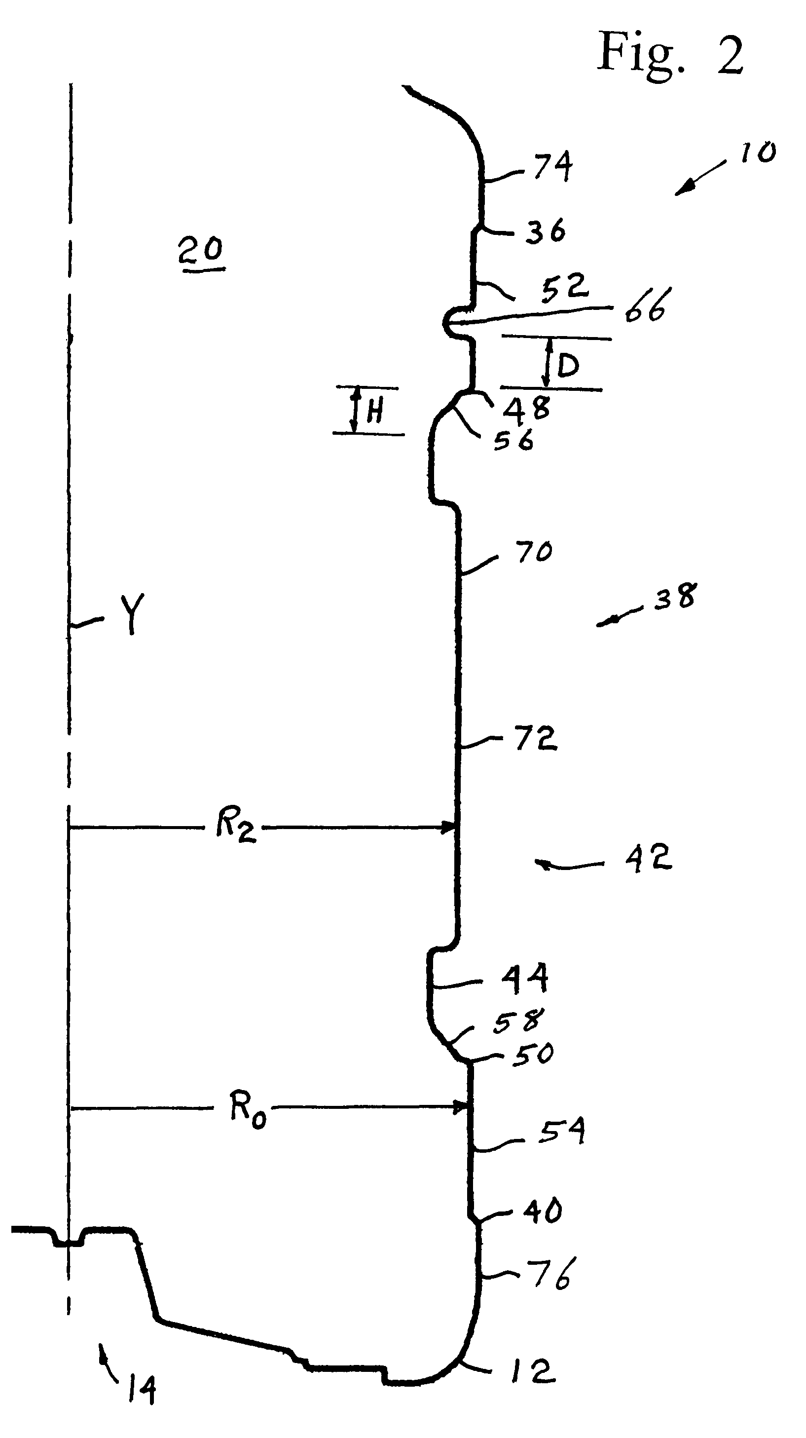 Hot fill container with restricted corner radius vacuum panels