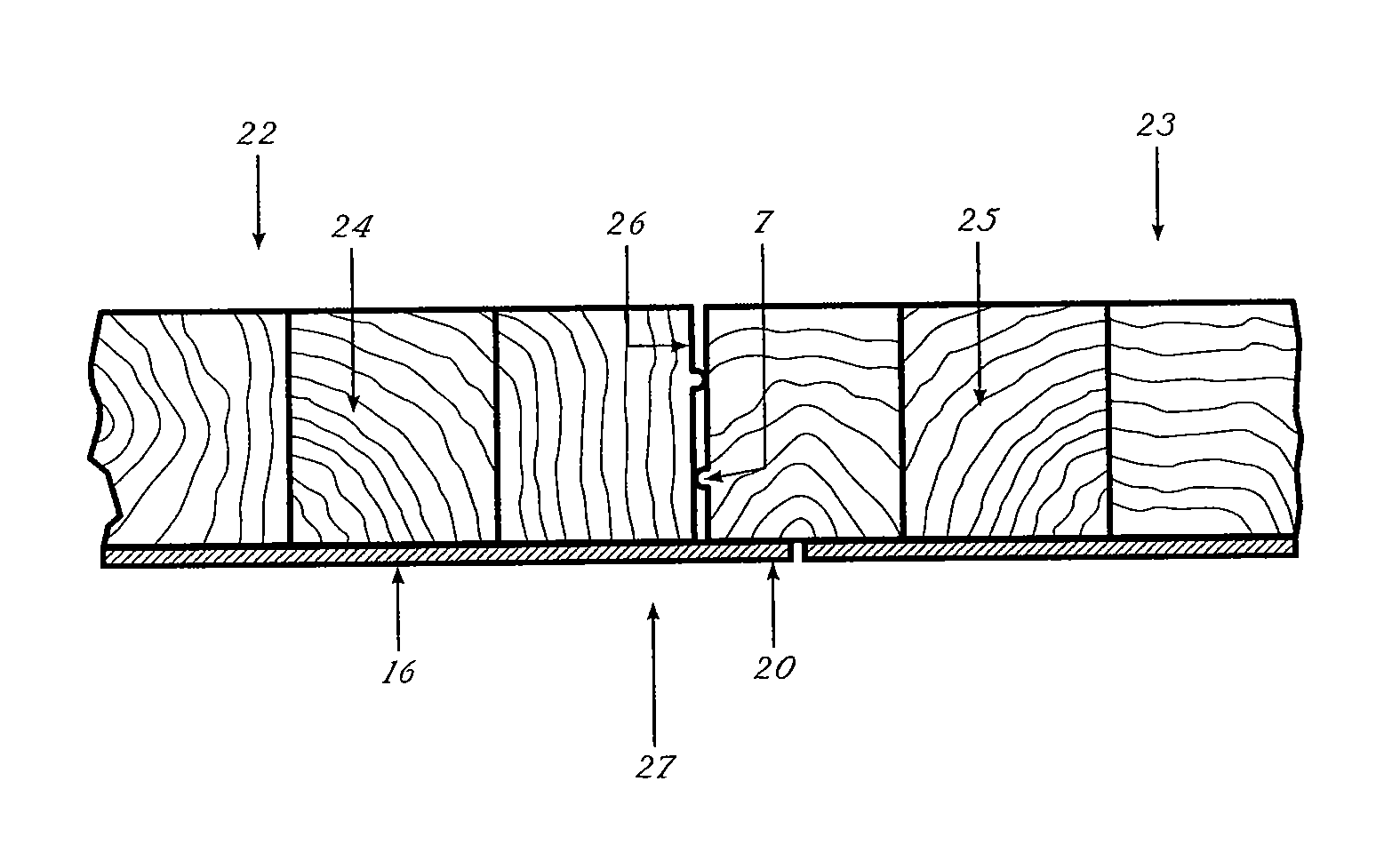 Fleixible composite lap joint for trailer flooring