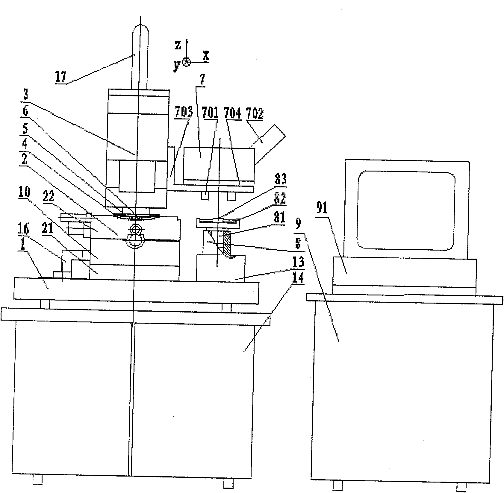 Continuous-surface shape mask moving photoetching exposure device