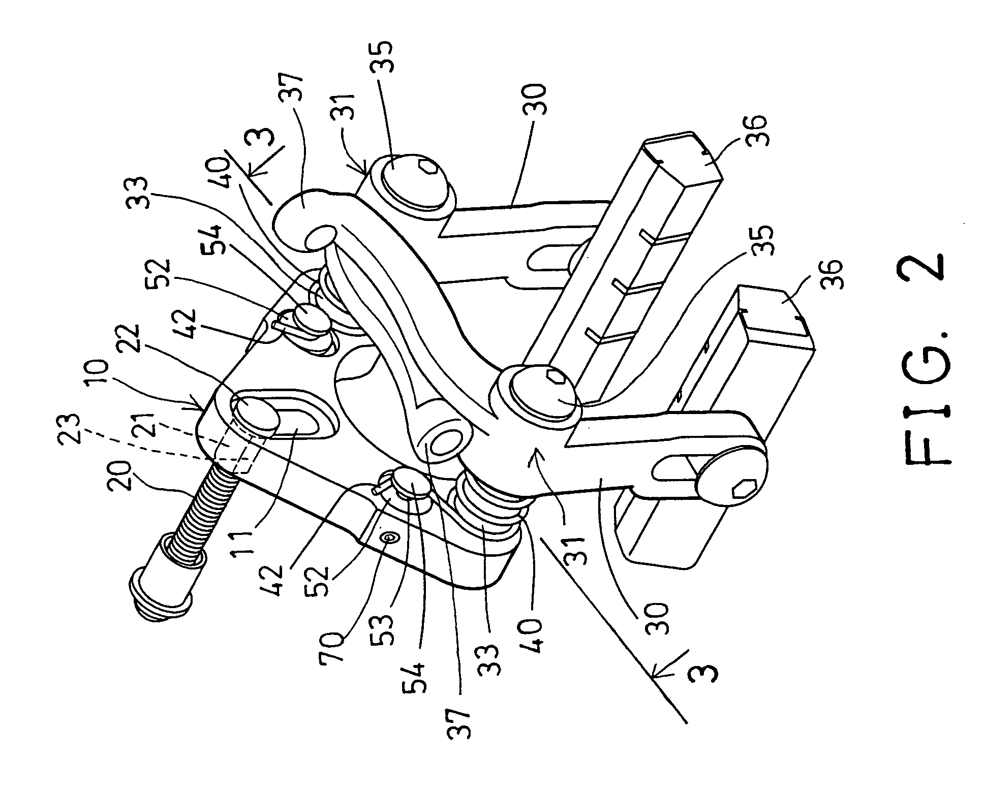 Brake device having adjustable spring member