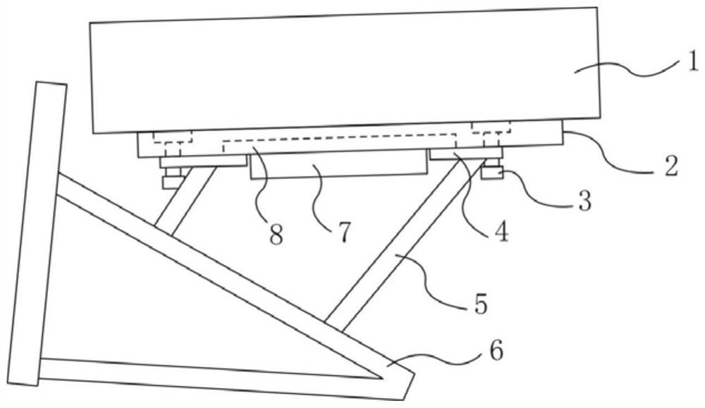 Electric vehicle battery fixing structure and electric vehicle