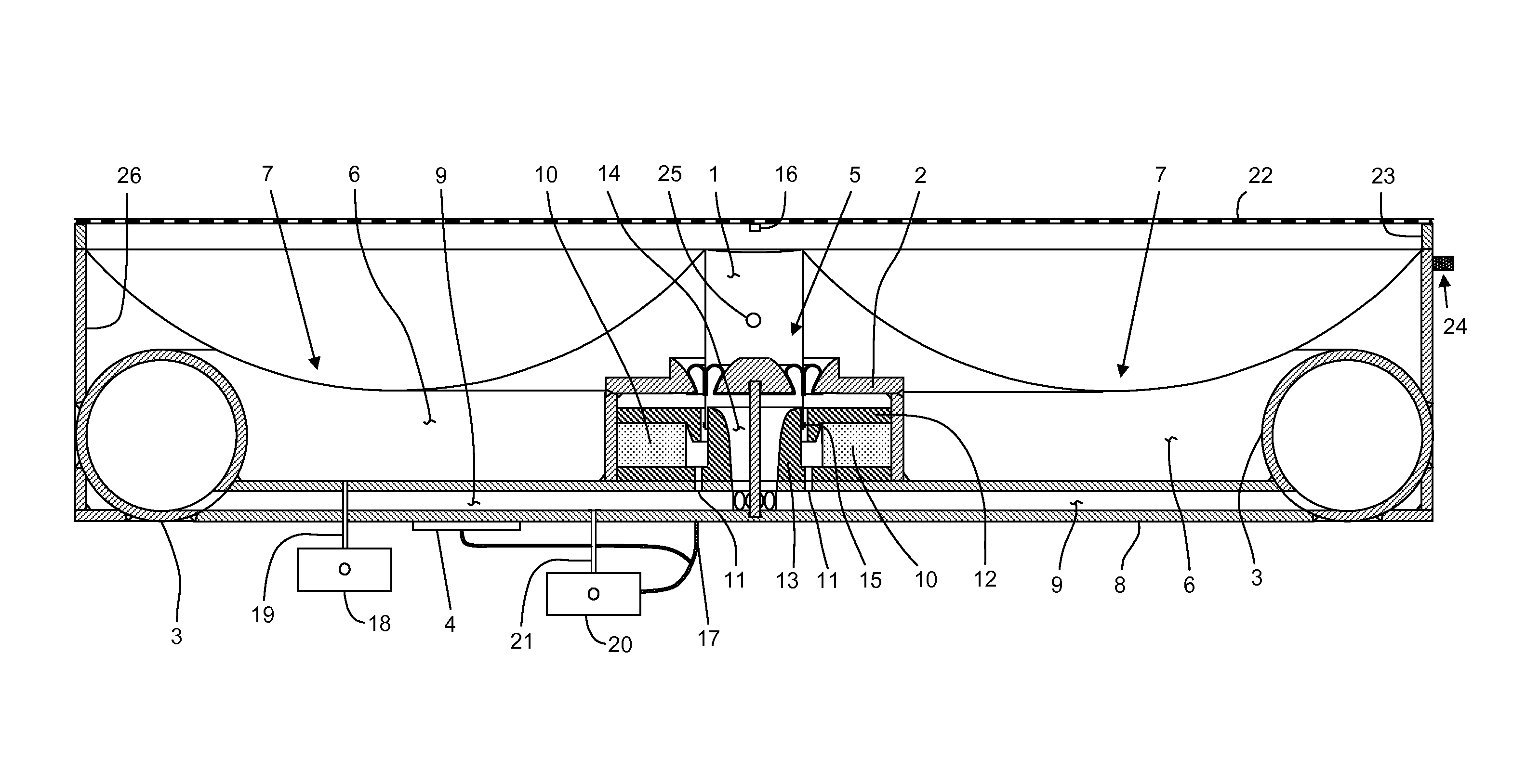 Acoustic actuator and passive attenuator incorporating a lightweight acoustic diaphragm with an ultra low resonant frequency coupled with a shallow enclosure of small volume