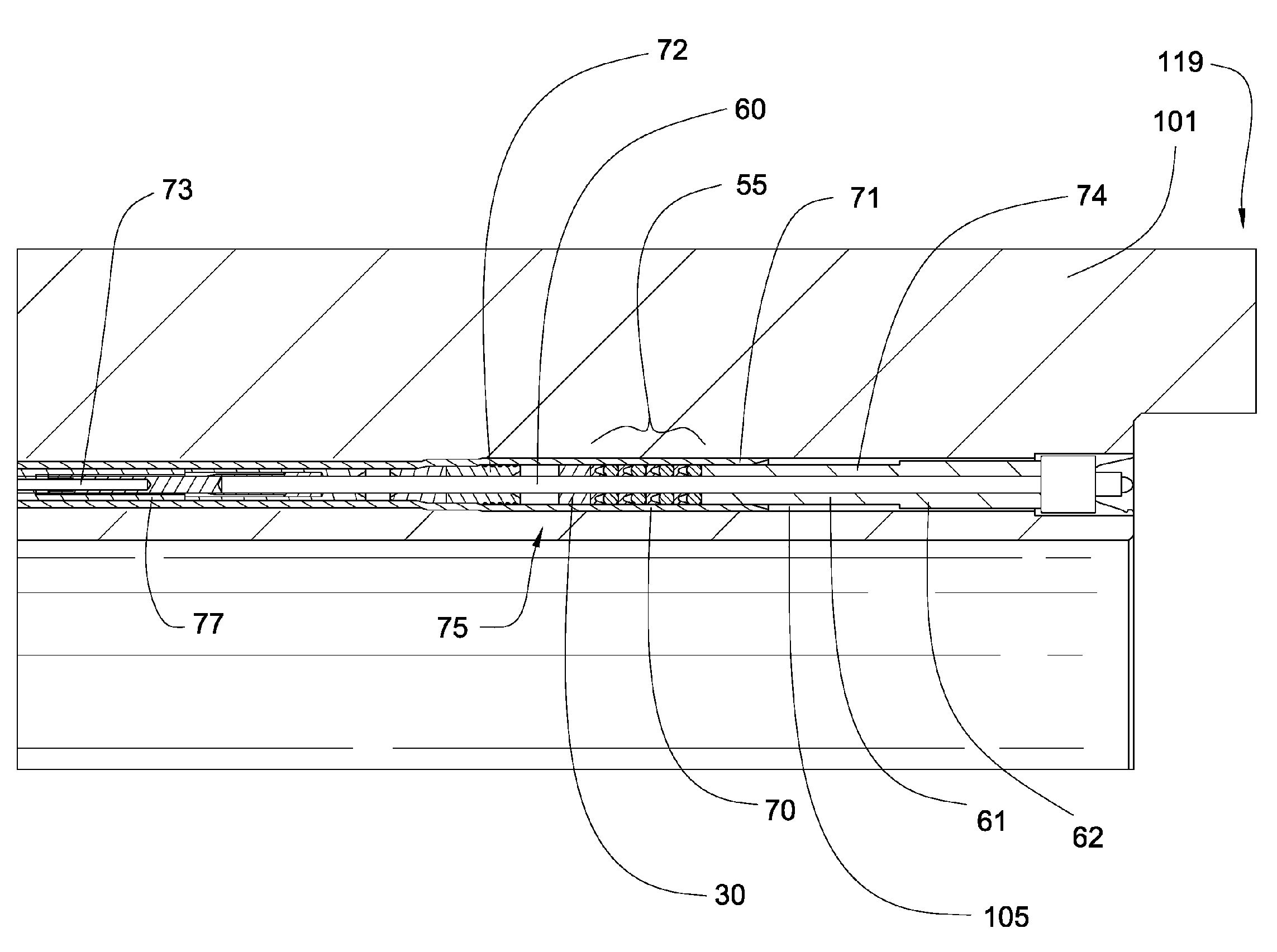 Internal coaxial cable seal system