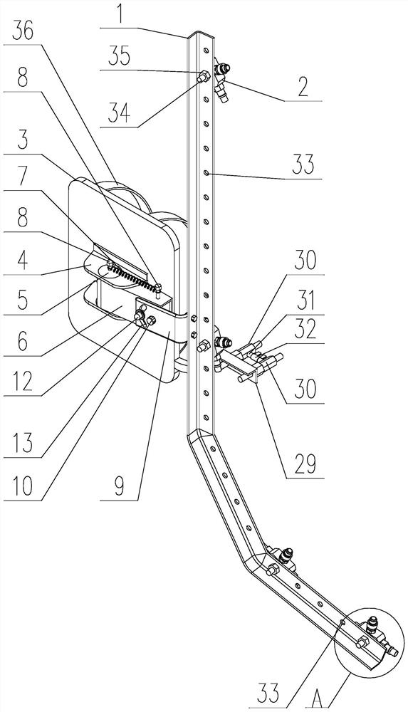 Spraying device and spraying system for fruit forest