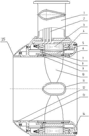 Nacelle type shaftless rim driving integrated motor propeller